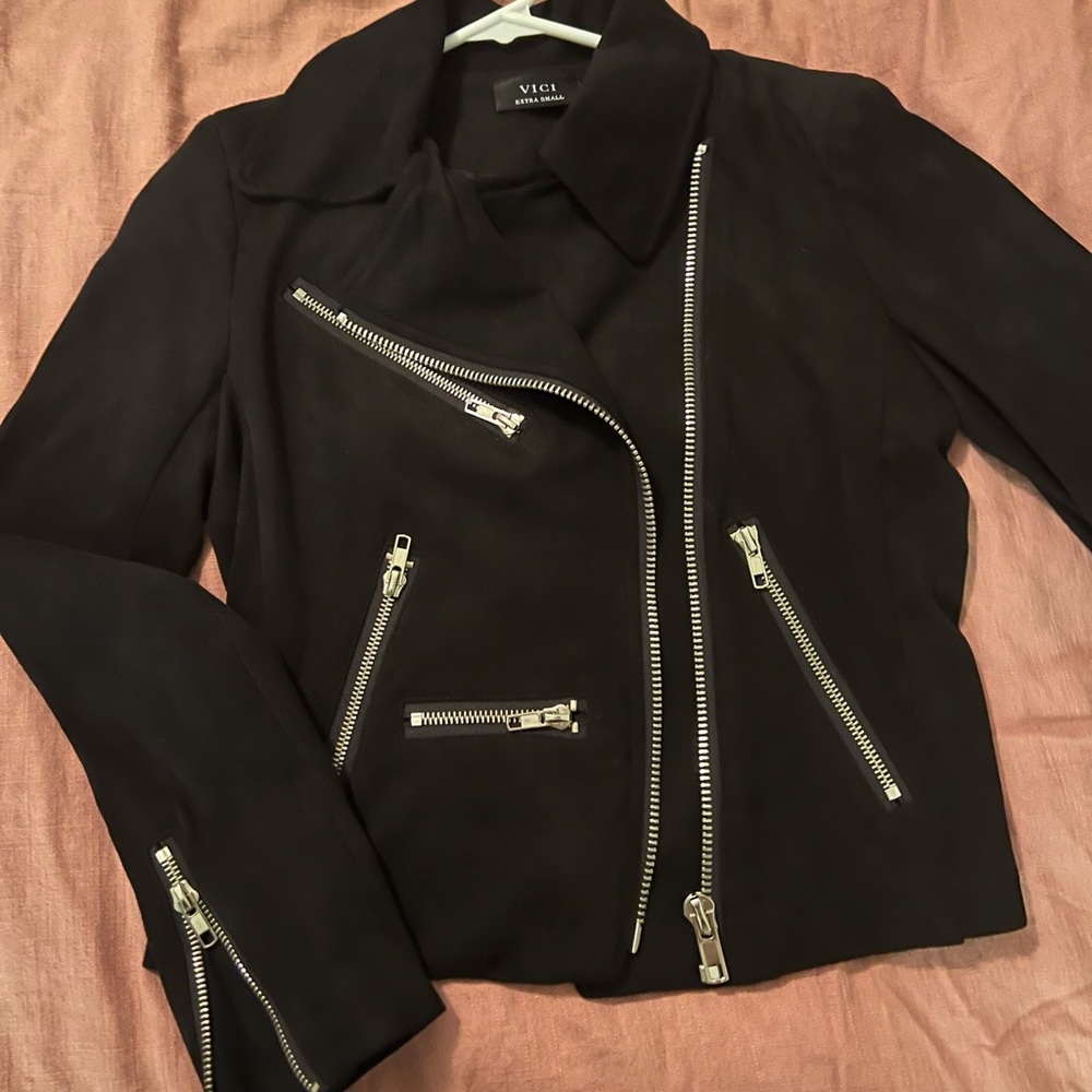 Vici Collection Extra Small Black Polyester Jacket - image 1